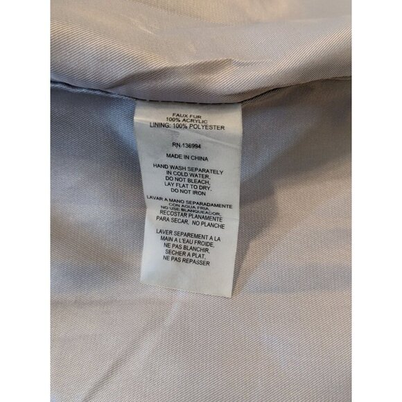 SIONI Womens Faux Fur Vest Jacket M Medium Gray Luxury Outerwear Fashion Soft - Picture 6 of 6